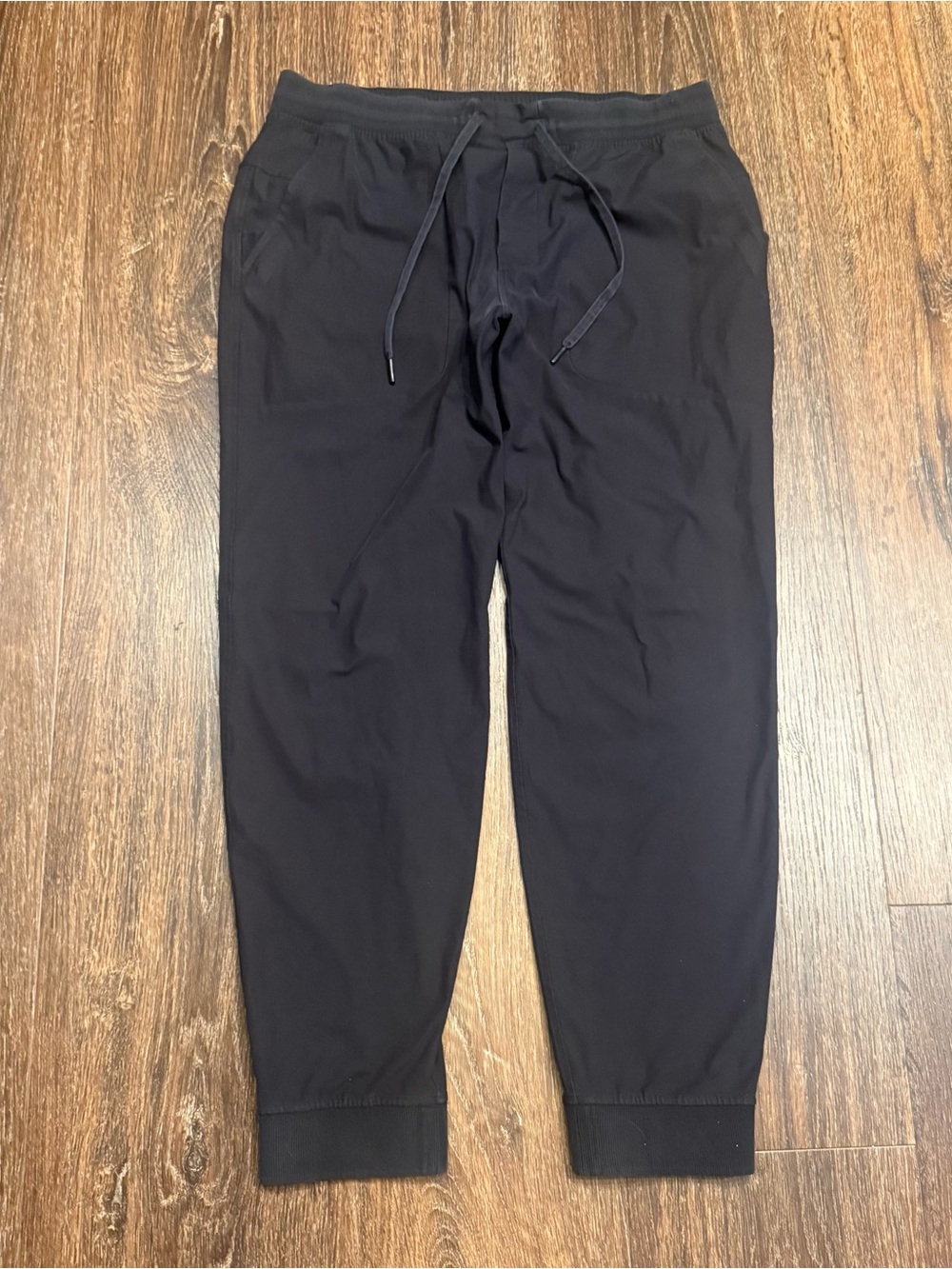 Lululemon Mens ABC Jogger XL Warpstreme Faded Black Performance Pants Drawstring - Picture 1 of 10